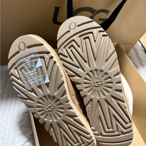 UGG Tan and Cream Shearling Boots - Picture 3 of 4